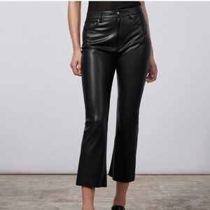 Zara Cropped Faux Leather Pants